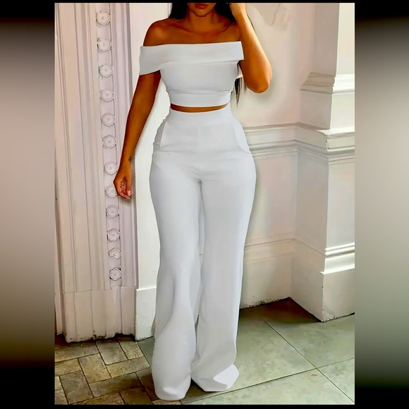 Pants - Brand new! Women’s off shoulder crop top and high waist pants set